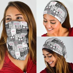 Cat Collage Neck Gaiter Face Covering Headband